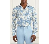 GUESS Benny New Collar Pau Blue Macroflower Casual Shirt Print Größe: 38 | Casual hemden Outlet | Herren | Blau