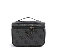 Guess Berta 4G Logo Kulturbeutel anthrazit, Lederimitat, 26 x 18 x 12cm