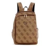 GUESS Berta U-Zip Rucksack, Latte Logo/Braun, Medium