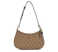 GUESS Noelle II Top Zipper Shoulder Bag Latte Logo / Brown