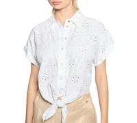 GUESS Bluse Brigitte Embro Langarmbluse weiß, L
