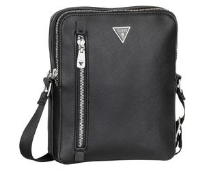 Guess Bodybag Torino Saffiano Eco Double Zip Black Herren