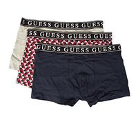 GUESS Boxershorts für Herren, 3er-Pack, Tripack, elastischer Baumwollartikel U2VG00JR00A TRIPACK Trunk, F7SO Blu/Fantasia/Grigio, L