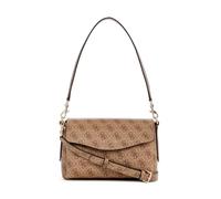 Guess Schultertasche Brenton mit Klappe und Logodetail 23 cm Braun