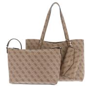 Guess Shopper Brenton – Lederimitat mit Logo – Hellbraun – Damen