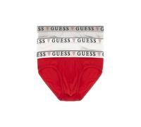 GUESS Brian Hero Brief 3PACK, F54q Rot Melange Weiß Co