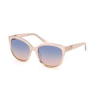 Guess Damen Sonnenbrille GU7877 – Rosa transparent, rund, 56 mm (57B)