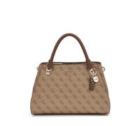 Guess Handtasche ECO Noelle II – Luxus-Satchel – Logo-Muster – Hellbraun