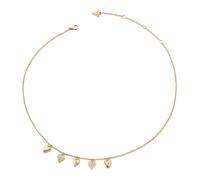 GUESS By Your Side 16-18" Heart Charms Necklace Yellow Gold