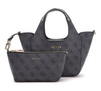 GUESS Handtasche Calista 2-in-1 Mini Tote Coal Logo Grau