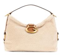 Guess Schultertasche Camden, Kunstfell, 39 cm, Beige, Damen