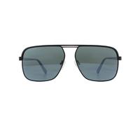 Guess carré Hommes Matte Black Green Mirror Lunettes de soleil Einheitsgröße