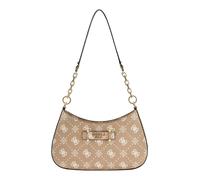 GUESS Carrie Logo Top Zip Shoulder Bag Biscotti Logo