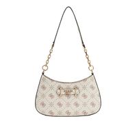 GUESS Carrie Logo Top Zip Shoulder Bag Vanilla Logo