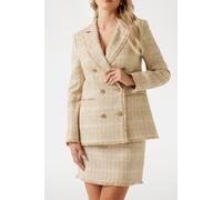 GUESS Claudia Double Breas Velvet Taupe Lux Twe Größe: 38 | Blazer Outlet | Damen | Schwarz