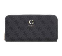 GUESS Geldbörse Coleen Logo Zip Around Wallet Coal Logo dunkelgrau