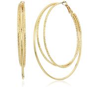 Guess Creolen aus glattem und strukturiertem Draht in Gold