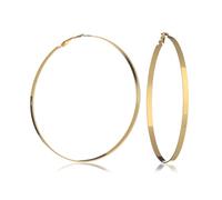 GUESS Goldtone, extra große Creolen aus Stahl, glatt, ONE SIZE, Nicht-Edelstein, Kein edelstein