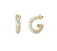 Guess Damen-Ohrringe Creolen G Pave Goldfarben JUBE05444JWYGT/U