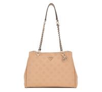GUESS Cresidia Status Shoulder Satchel Bag Beige