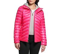 GUESS Damen Leicht verstaubare Jacke-gesteppt, Übergangsjacke, Knallpink (Hot Pink), XL