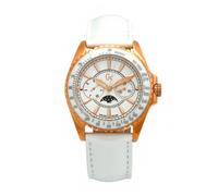 Guess Damen-Armbanduhr, weißes Leder, weißes Zifferblatt, 41006M1 GC, weiß, Large, Klassisches, Quarz-Uhrwerk