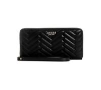 GUESS Damen Anning Large Zip Around Wallet Große Geldbörse mit Reißverschluss, Clutch, Schwarz