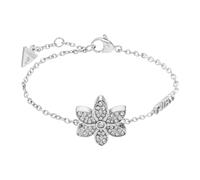 GUESS - Damen Armband aus Edelstahl, WHITE LOTUS - Armband - Stahl - Silberfarbig - 19 cm - Nickelfrei