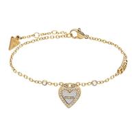 GUESS - Damen Armband aus Edelstahl, zweifarbig, LOVE ME TENDER - Armband - Stahl - Gelbgold legiert und Silber - 19 cm - Nickelfrei