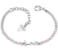 Guess Damen-Armband Edelstahl gebürstet Kristall Mehrfarbig 18 cm - UBB61007-S