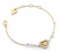 GUESS Damen-Armband Herz Perlen Goldfarben JUBB06009JWYGS