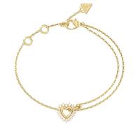 GUESS Damen-Armband Kristall-Herz Goldfarben S JUBB05534JWYGS