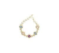 Guess JUBB05311JWYGMCS Damen-Armband Multi Crystals Goldfarben S