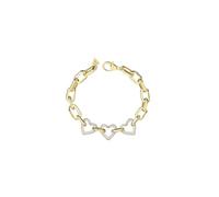 GUESS Damen-Armband Multi Pavé Hearts Weiß/Goldfarben JUBB06012JWYGS