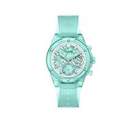 Guess Damenuhr Athena GW0438L1 Chronograph Polyurethane-Armband Grün One Size