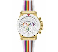 Guess Damen Armbanduhr Active Life 38 mm Regenbogenarmband und -markierungen Armband Silicone GW0432L1