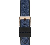 Guess Damen Armbanduhr Bombshell Silikon Armband Multifunktion, Roségold/Schwarz GW0313L3