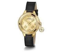 GUESS Damen Armbanduhr CHARMED in Schwarz und Goldfarben GW0684L3