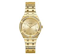 Guess Damen Armbanduhr COSMO GW0033L2 – goldfarbenes Edelstahlarmband, 36 mm, 3 Bar
