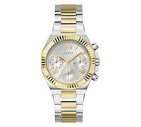 Multifunktionsuhr GUESS "EQUALITY" Armbanduhren silberfarben (silberfarben, gelbgoldfarben) Damen (61946101-0) silberfarben, gelbgoldfarben