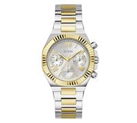 Multifunktionsuhr GUESS "EQUALITY" Armbanduhren silberfarben (silberfarben, gelbgoldfarben) Damen (61946101-0) silberfarben, gelbgoldfarben