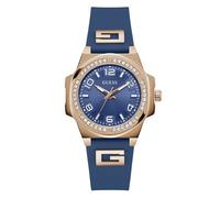 Guess Damen Armbanduhr G Hype GW0617L3 Dunkelblaues Silikon Roségold Zirkonia 36 mm