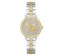 Guess Armbanduhr G LACE GW0944L3 Edelstahl Bicolor silbergoldfarben mit Kristallsteinen Damen