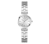 GUESS Damen Armbanduhr GW0762L1 Array, 28 mm Edelstahl Silber, Zirkonia besetztes Zifferblatt, Quarz, Mineralglas, 3 ATM, Gliederarmband