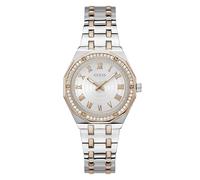 Guess Damen-Armbanduhr Desire GW0770L5 – 35 mm Edelstahl, silbernes Zifferblatt, Zirkonia, Quarz