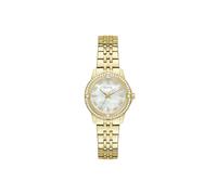 Guess Damen Armbanduhr GW1027L2 Colette Pearl, 32 mm Edelstahl Gold, Perlmutt Zifferblatt, Quarz, Mineralglas, 3 ATM, Zirkonia, Gliederarmband 16 mm