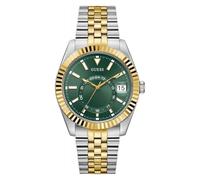 Quarzuhr GUESS "JADEN", silber (silberfarben, goldfarben), Armbanduhren, Damen, Quarzuhr, Armbanduhr, Herrenuhr, Edelstahlarmband, Datum (63107624-0) silberfarben, goldfarben