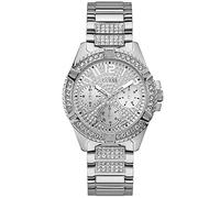 Guess Damen Armbanduhr Ladies Sport mit silberfarbenem Edelstahlarmband, 5 Bar, Gehäusedurchmesser: 40 mm, W1156L1