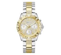 GUESS Armbanduhr MAJESTY Damen Multifunktionsuhr Zirkonia, Edelstahl bicolor, Mineralglas 40 mm