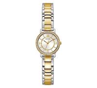 GUESS Damen Armbanduhr Melody mit Bicolor Edelstahlarmband, 3 Bar, Gehäusedurchmesser: 28 mm, GW0468L4